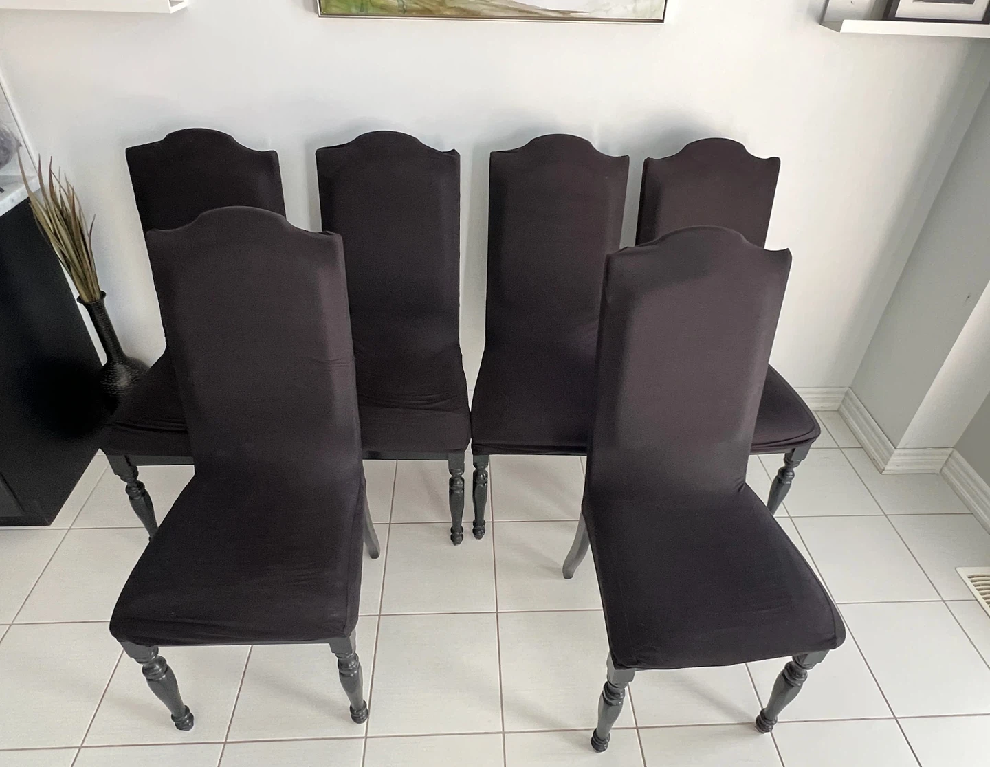 Set of 6 Black Dining Chairs - photo 2