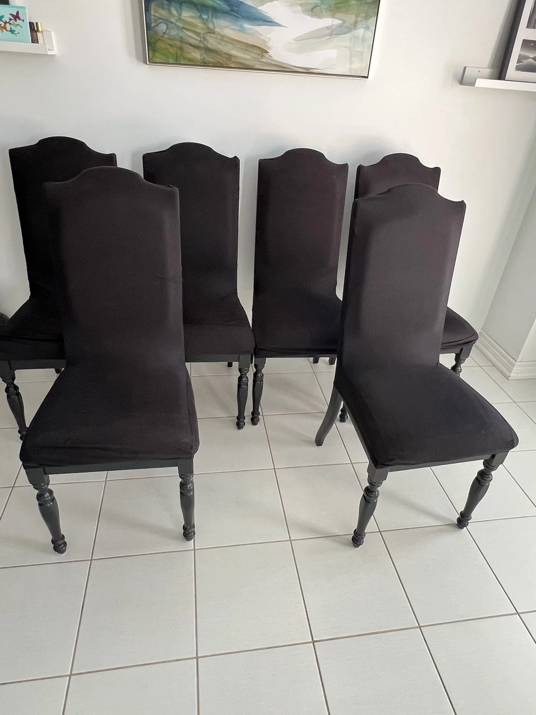 Set of 6 Black Dining Chairs - photo 5