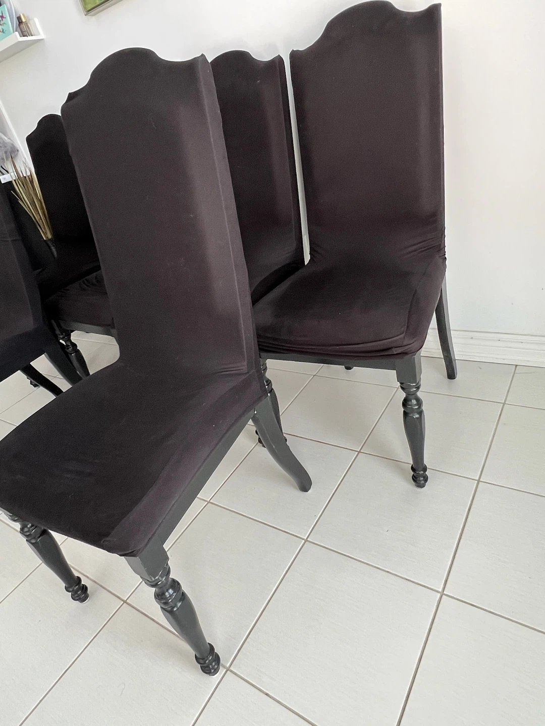 Set of 6 Black Dining Chairs - photo 3