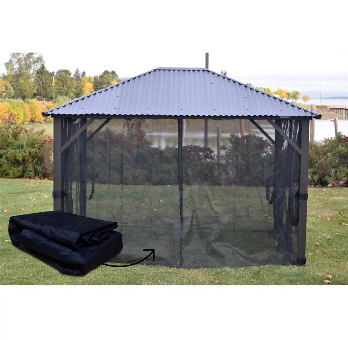 Gazebo Mosquito Netting for 4 Sides with Zippers - photo 2