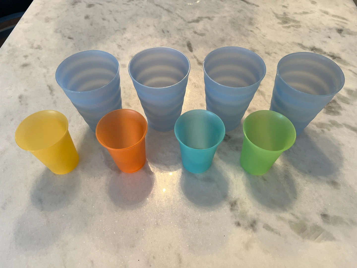 Set of 8 Tupperware Cups - Assorted Colours - photo 4