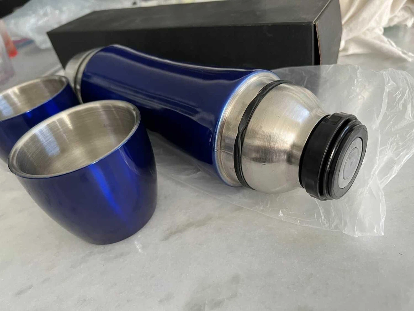 BNIB Stainless Steel Thermos with 2 Cups