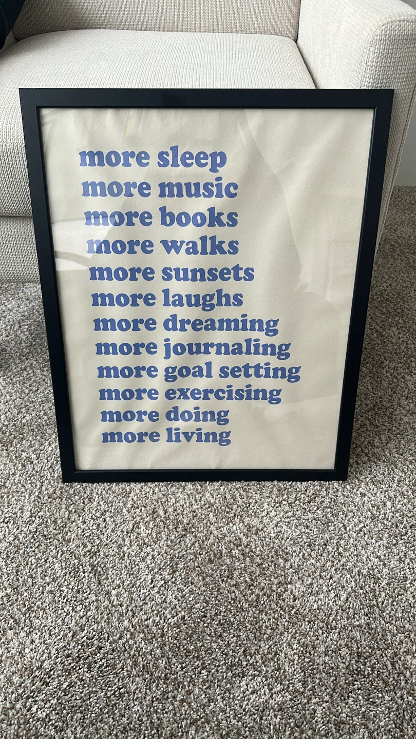 Framed "More" Motivational Wall Art