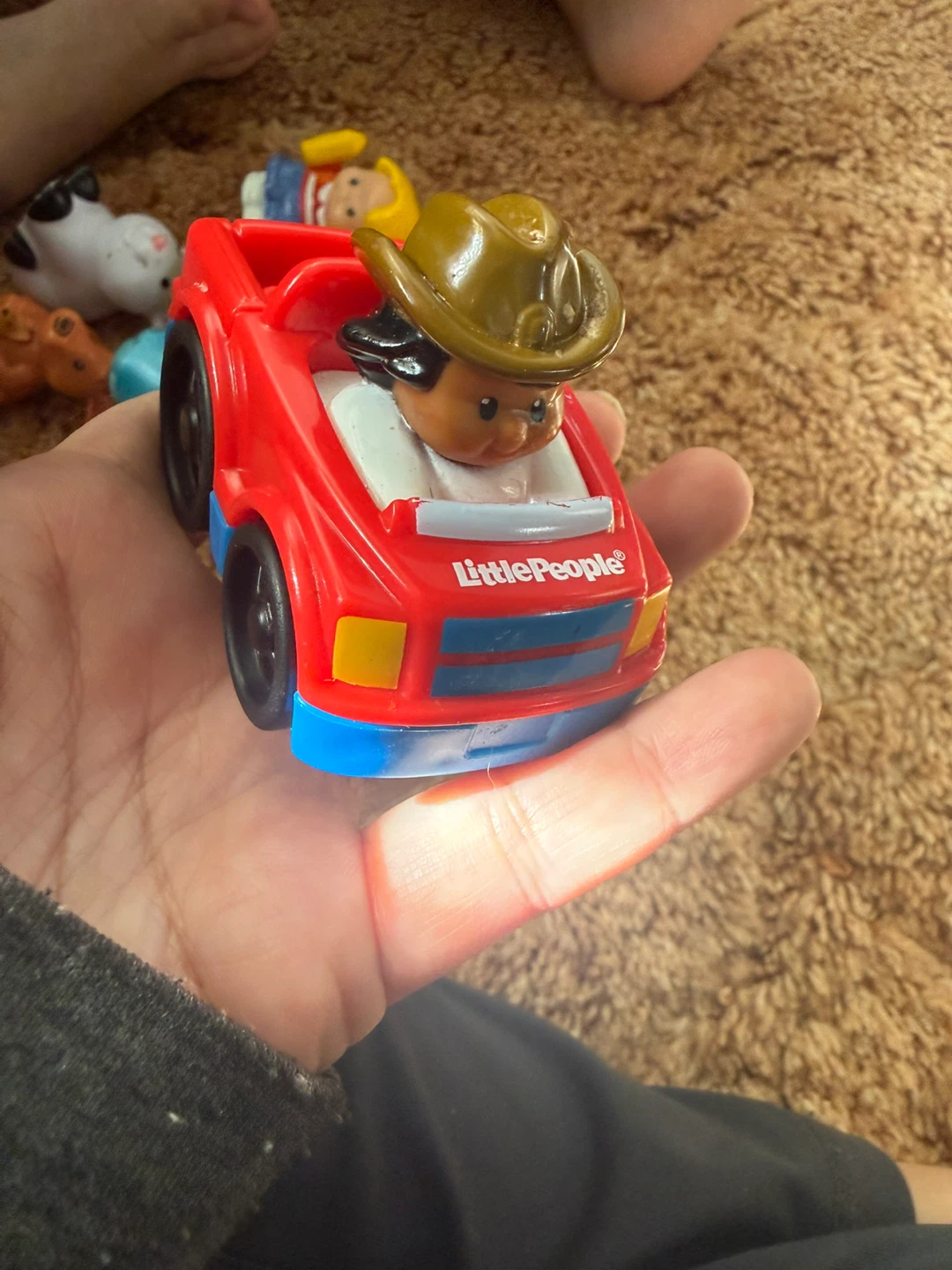 Fisher-Price Little People Red Convertible Toy Car