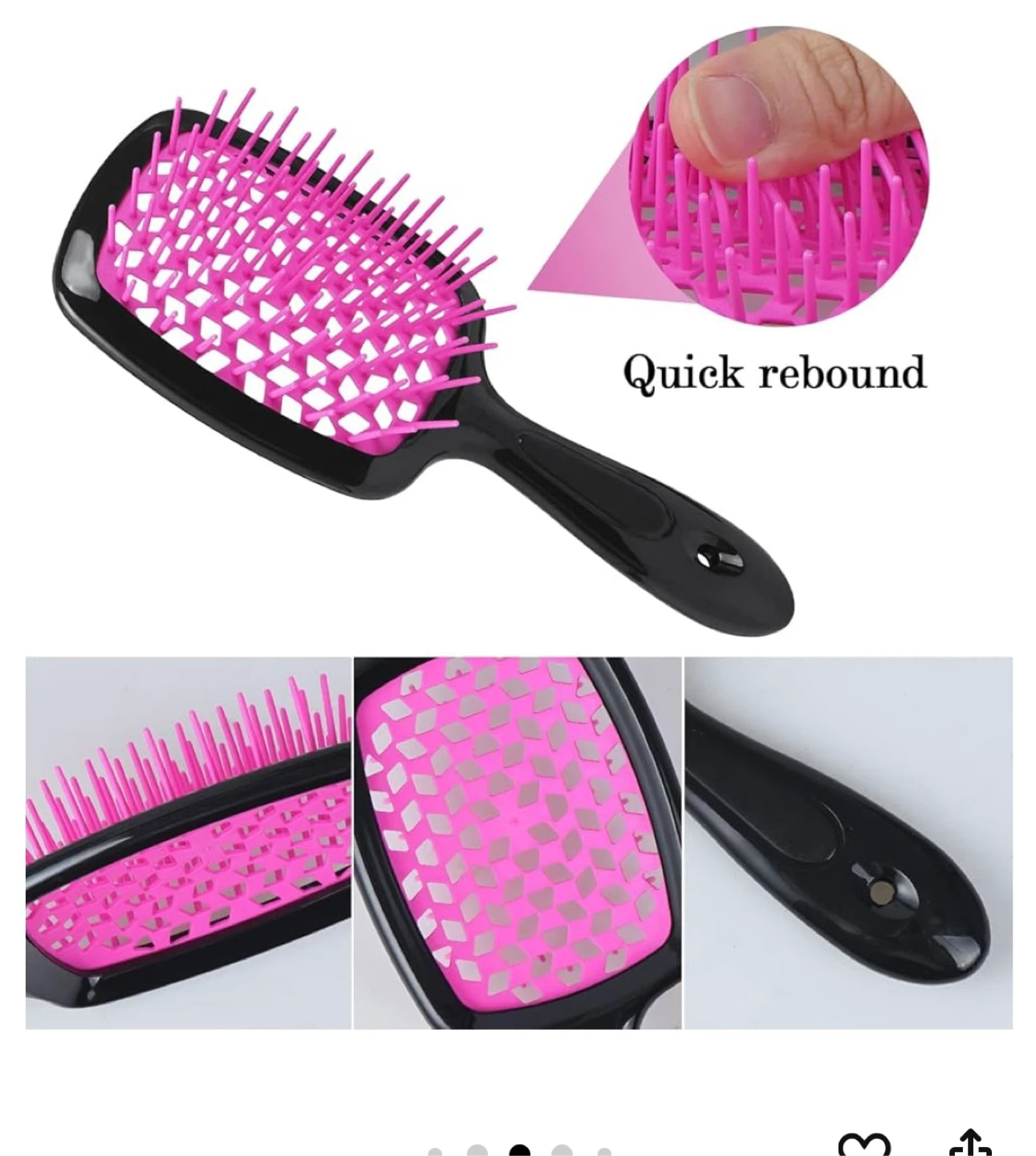 Brand new Superbrush Plus Detangling Hair Brush - Black/Rose - photo 4