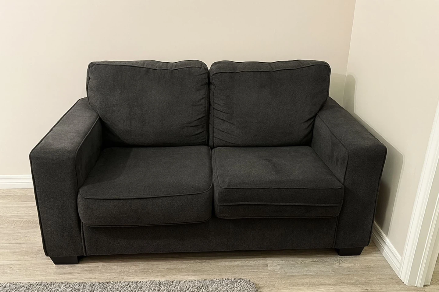 Dark Grey Loveseat Sofa