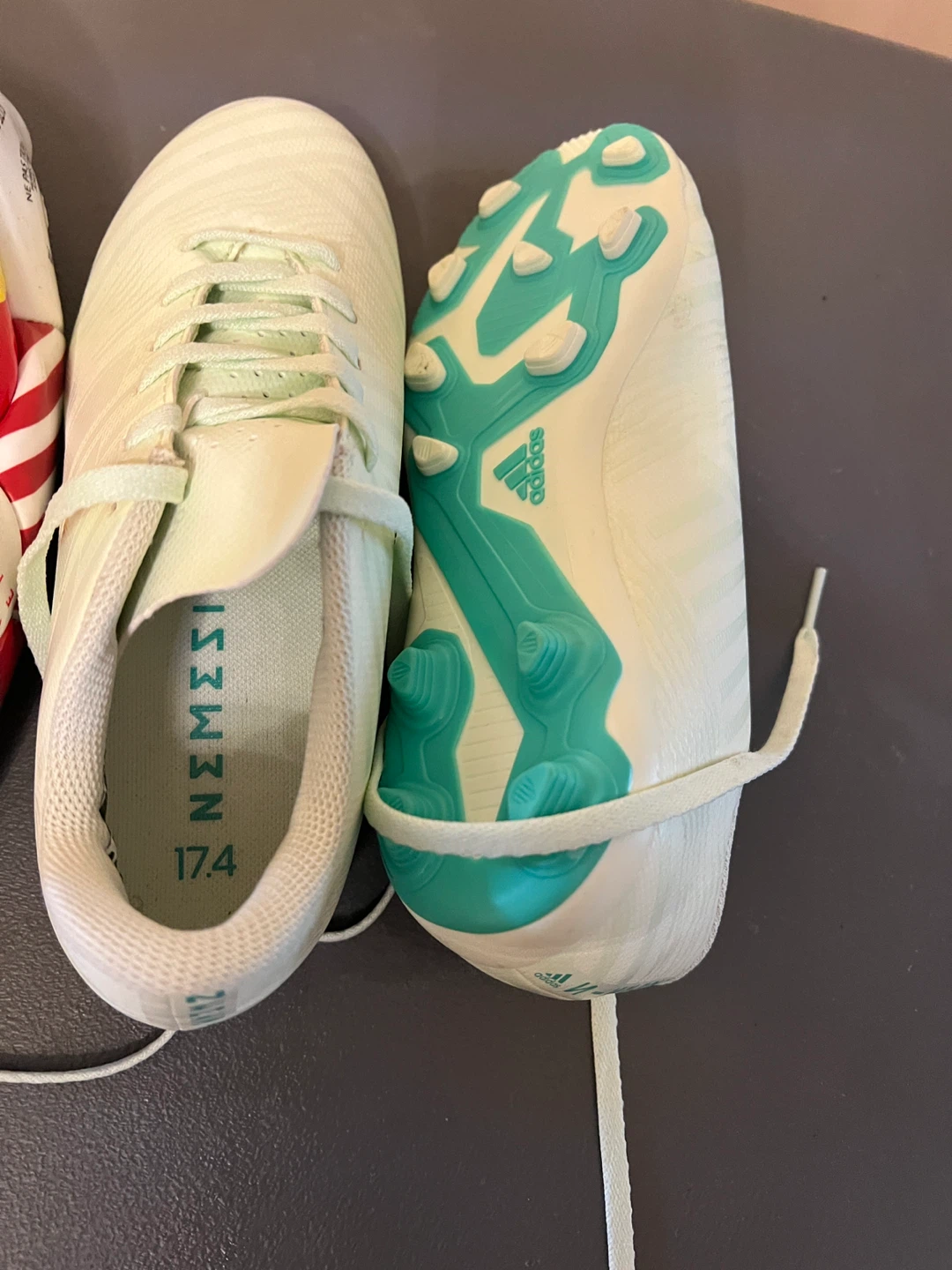 Adidas Soccer Cleats and Flag Soccer Ball - photo 2