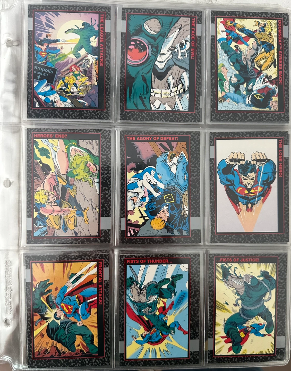 1992 DC DOOMSDAY “DEATH OF SUPERMAN” COMPLETE TRADING CARD SET - photo 3