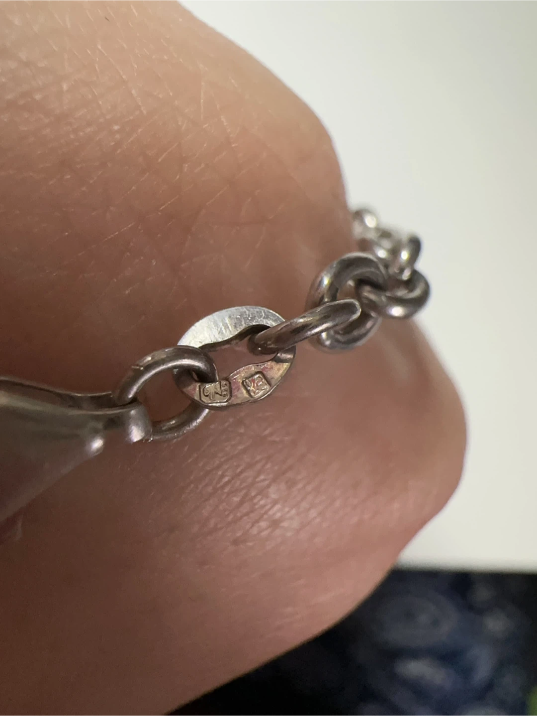Full Silver Hallmarks Vintage Anchor Compass Charm Bracelet - photo 3