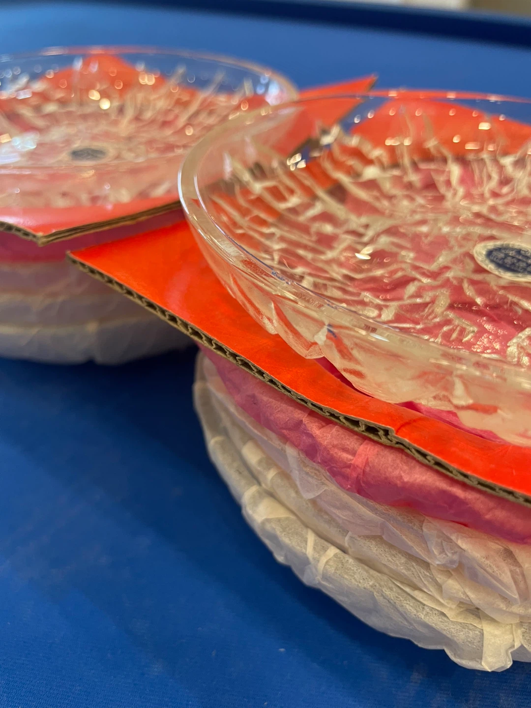 Set of 10 Crystal Glass Serving Dishes - photo 3