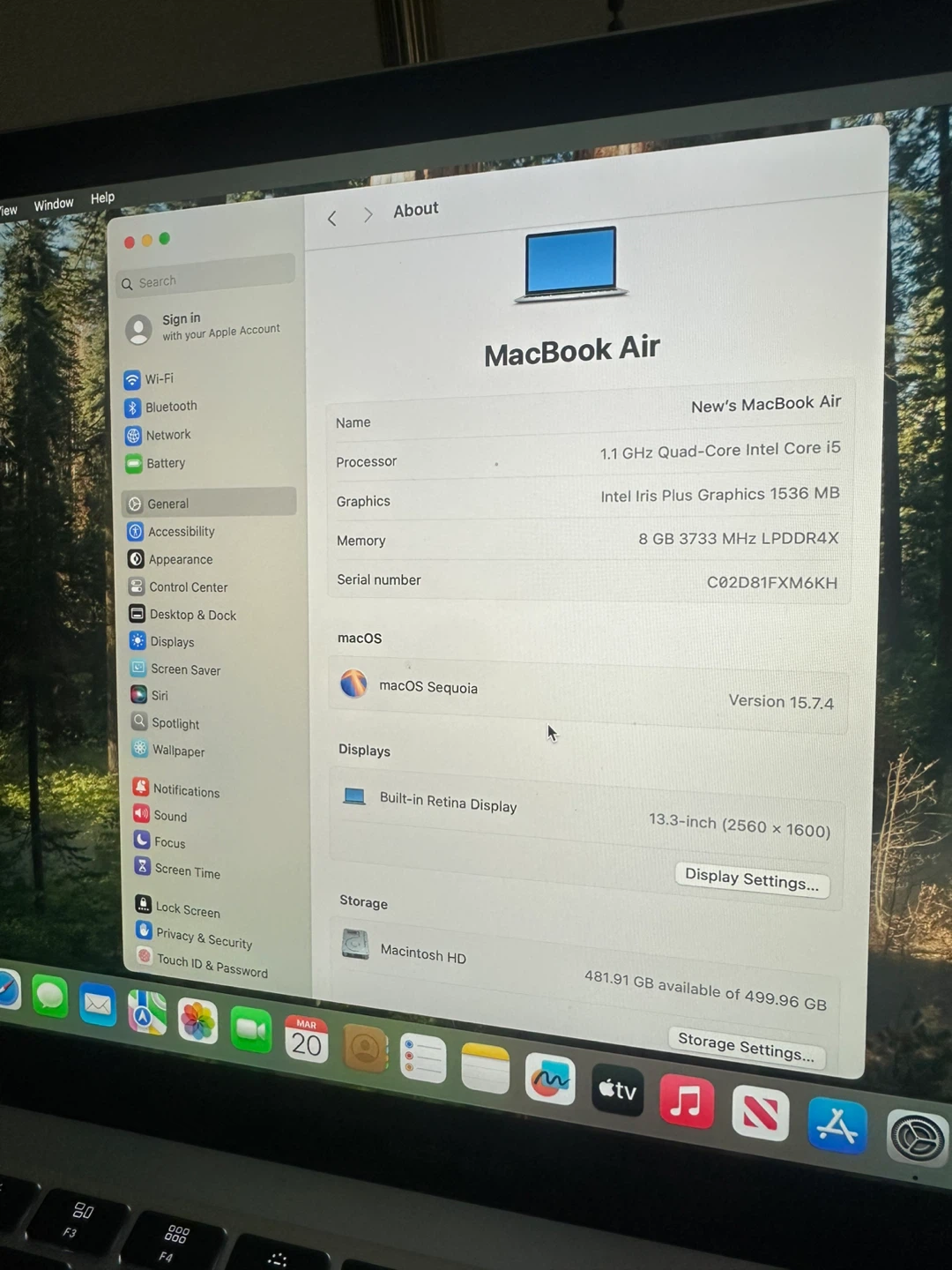 MacBook Air | i5 | 8GB RAM | 500GB SSD | W/ Mac Charger - photo 5