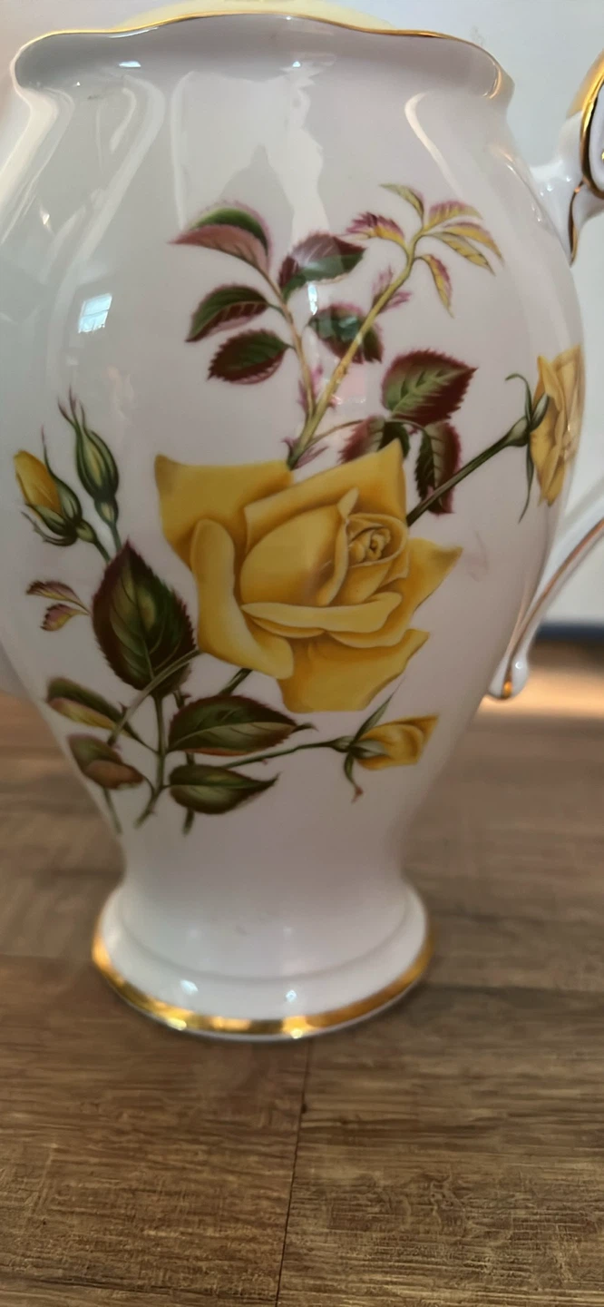 Vintage Yellow Rose Teapot - photo 2