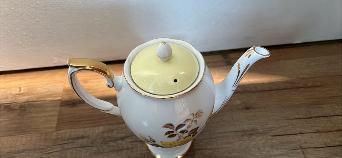 Vintage Yellow Rose Teapot - photo 3