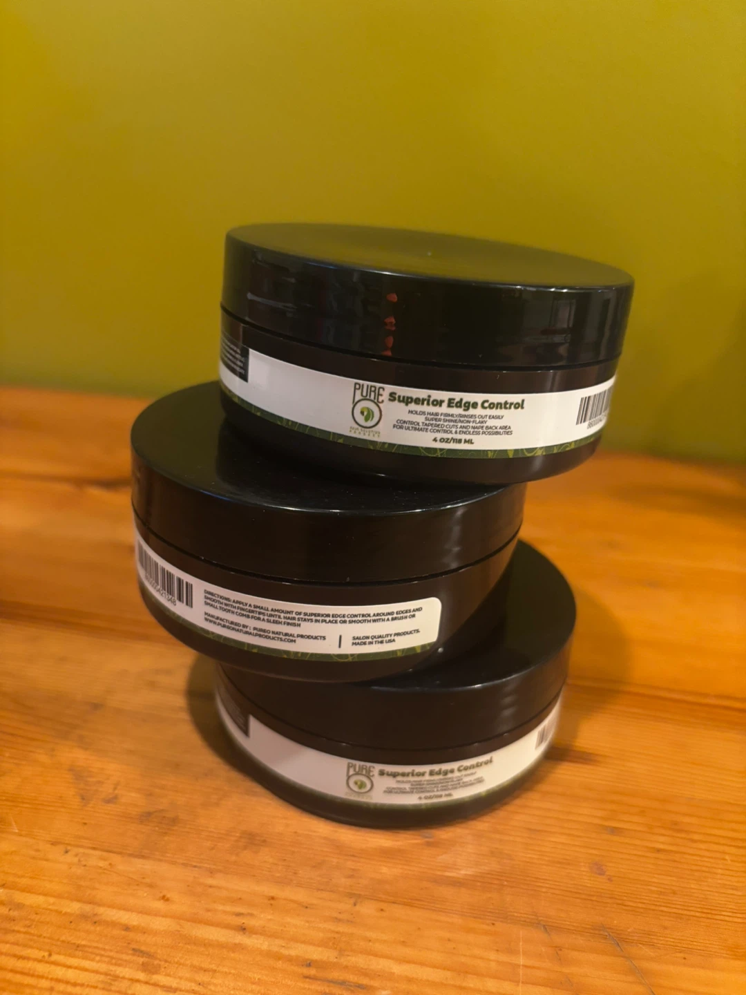 3 PURE Superior Edge Control Hair Gel - 4 oz