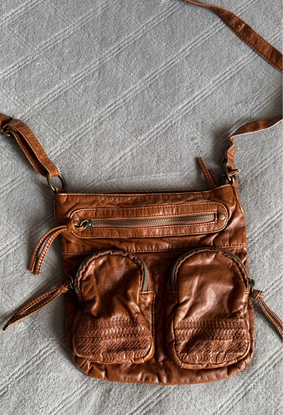 Brown Leather Crossbody Bag