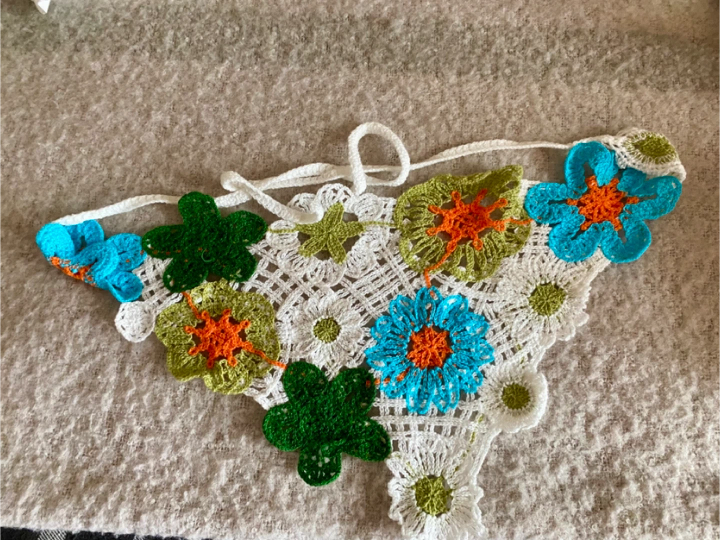 Hand-Crocheted Flower head band - photo 2