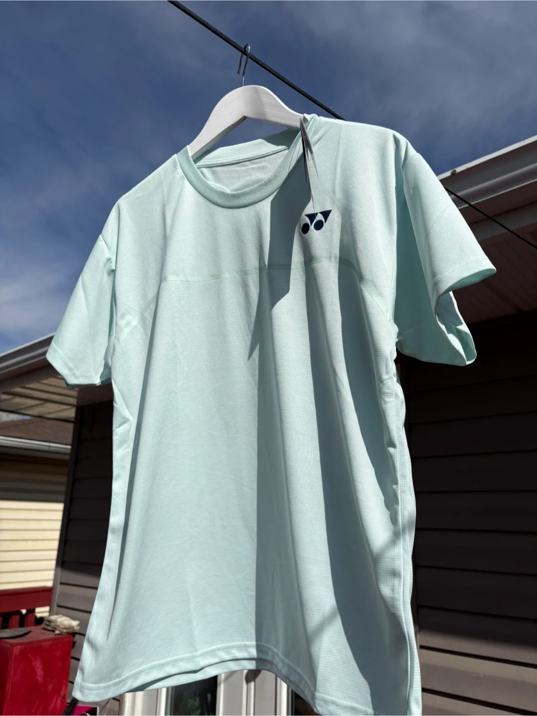 Yonex Unisex Ice Blue Crew Neck Shirt - Size L
