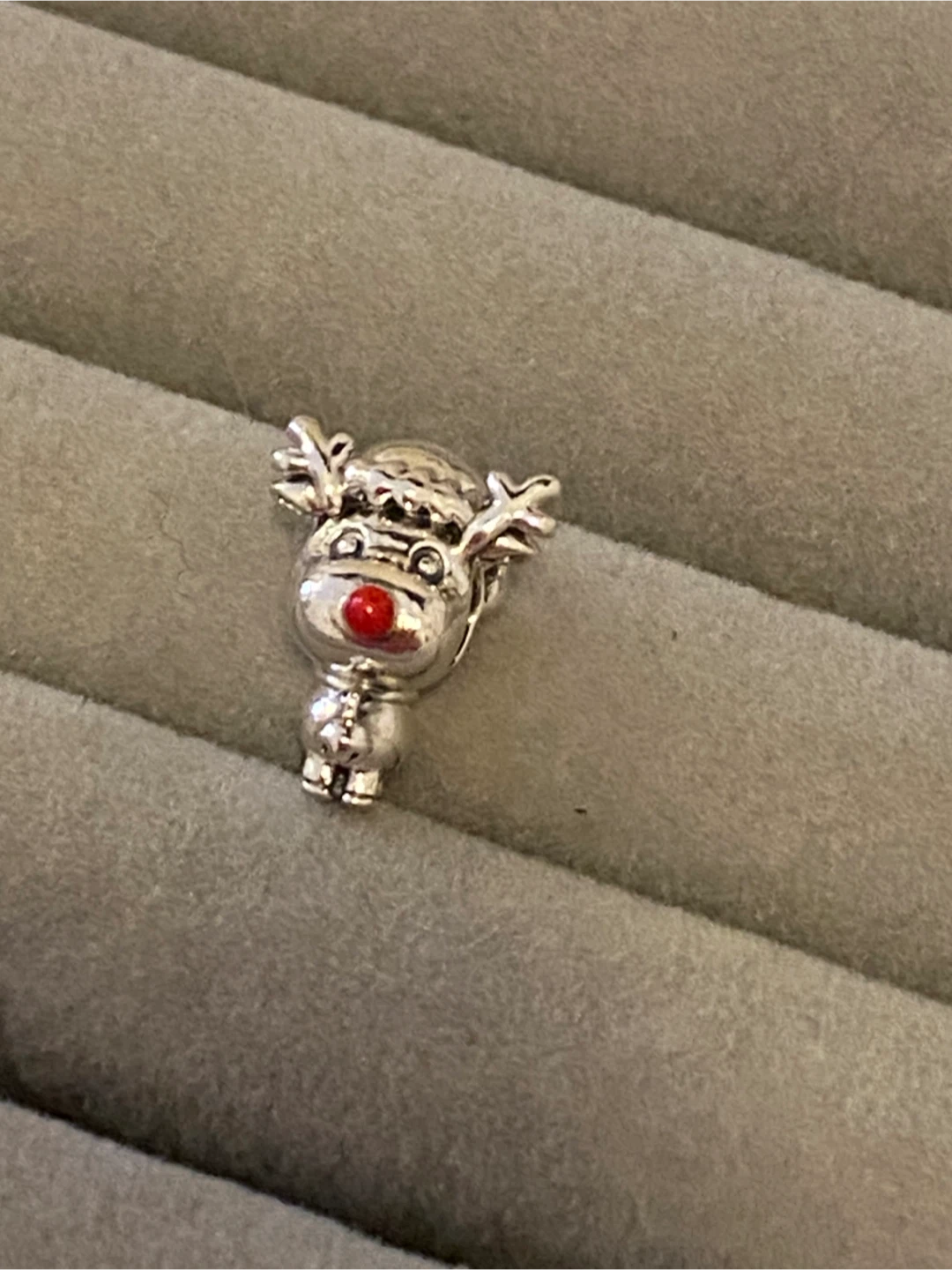 BN- Pandora “ Retired “Reindeer Charm with Red Nose