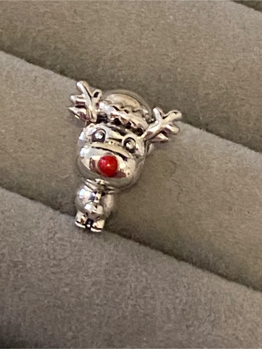 BN- Pandora “ Retired “Reindeer Charm with Red Nose - photo 5