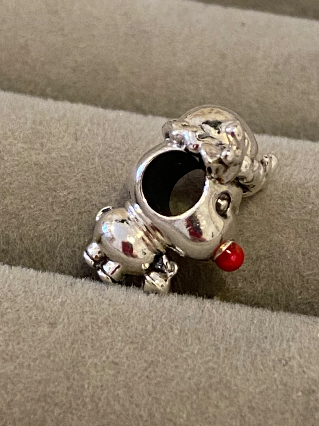 BN- Pandora “ Retired “Reindeer Charm with Red Nose - photo 3