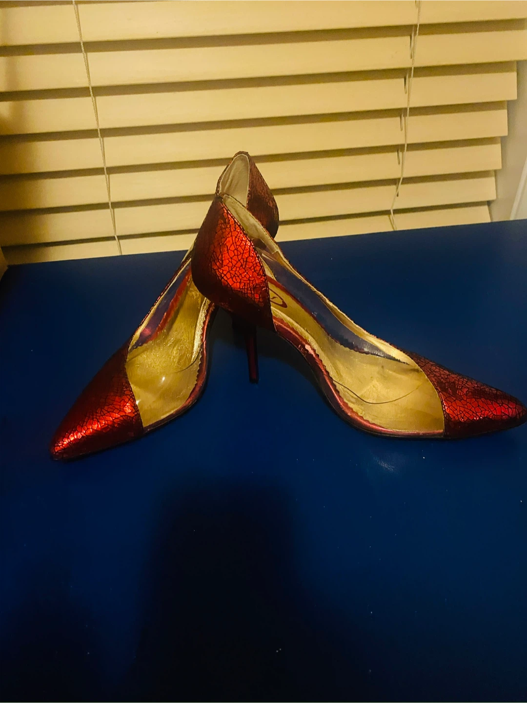 Heels size 7 and Royal blue dresses