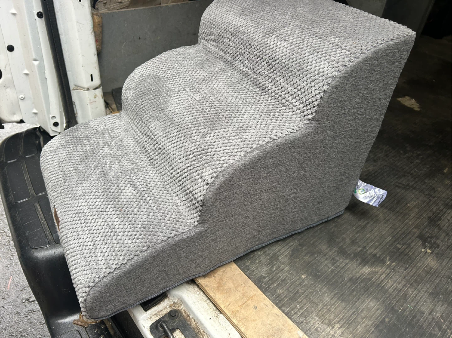Grey 3-Step Pet Stairs
