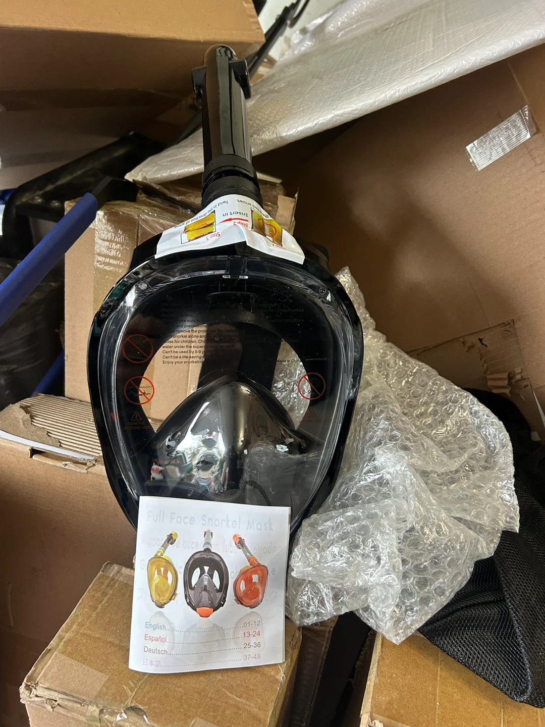 Full Face Snorkel Mask - Black