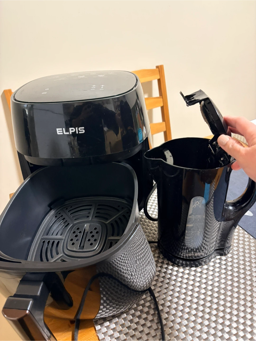 ELPIS Air Fryer and Electric Kettle Set - Black - photo 2