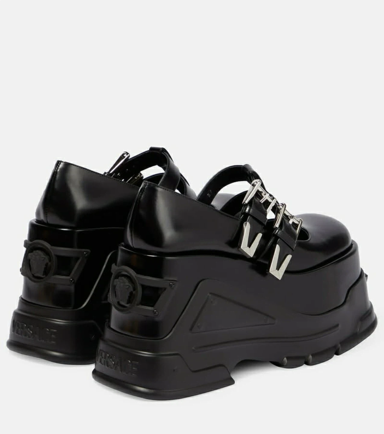 Versace Black Medusa Platform Mary Jane Shoes - photo 5