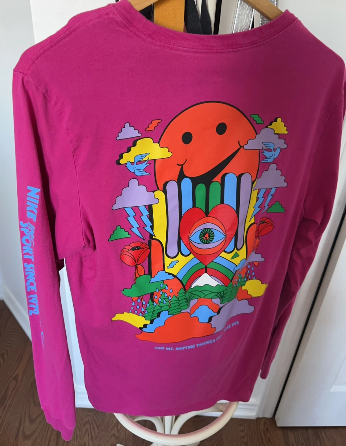 Nike Longsleeve mit Label-Print in pink - photo 2
