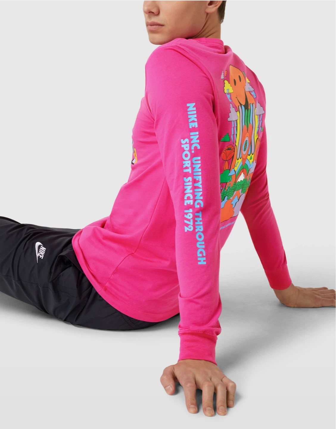 Nike Longsleeve mit Label-Print in pink - photo 5