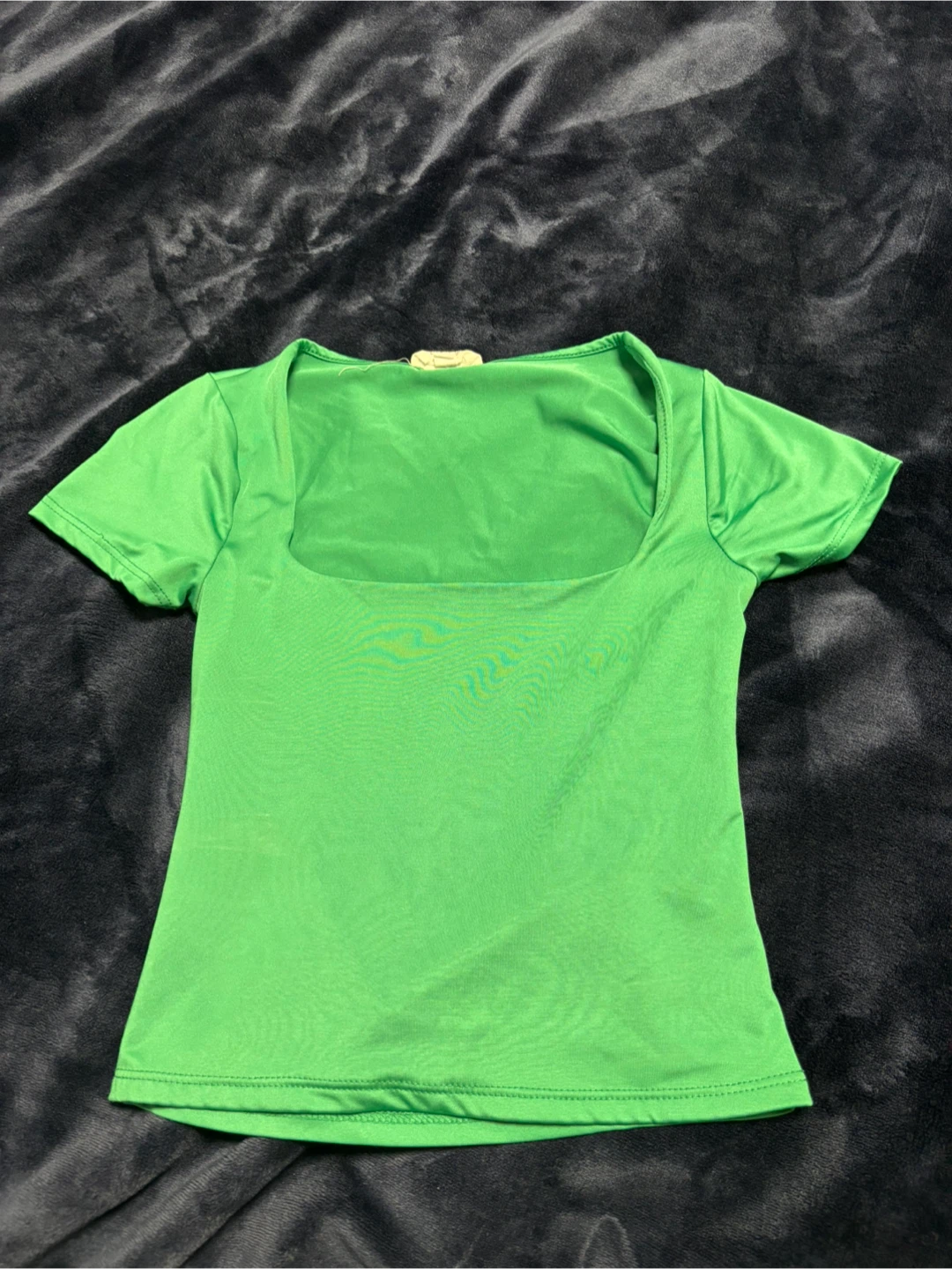 Green Square Neck T-Shirt