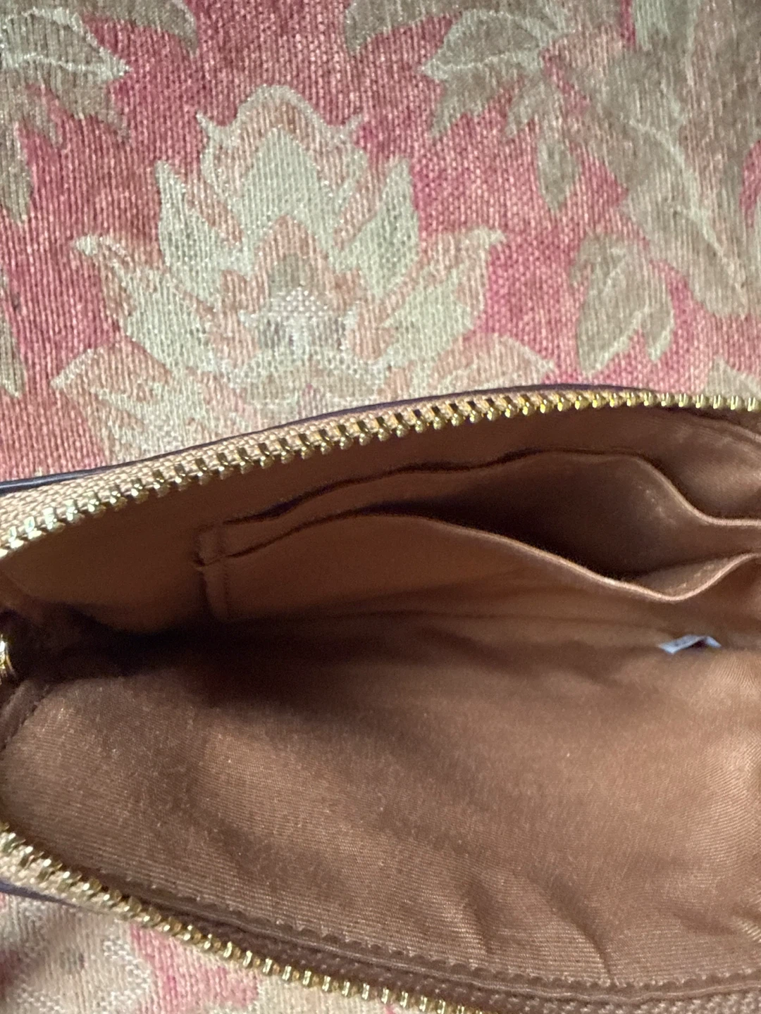 New - Coach corner Zip Wristlet Brown Leather - photo 2