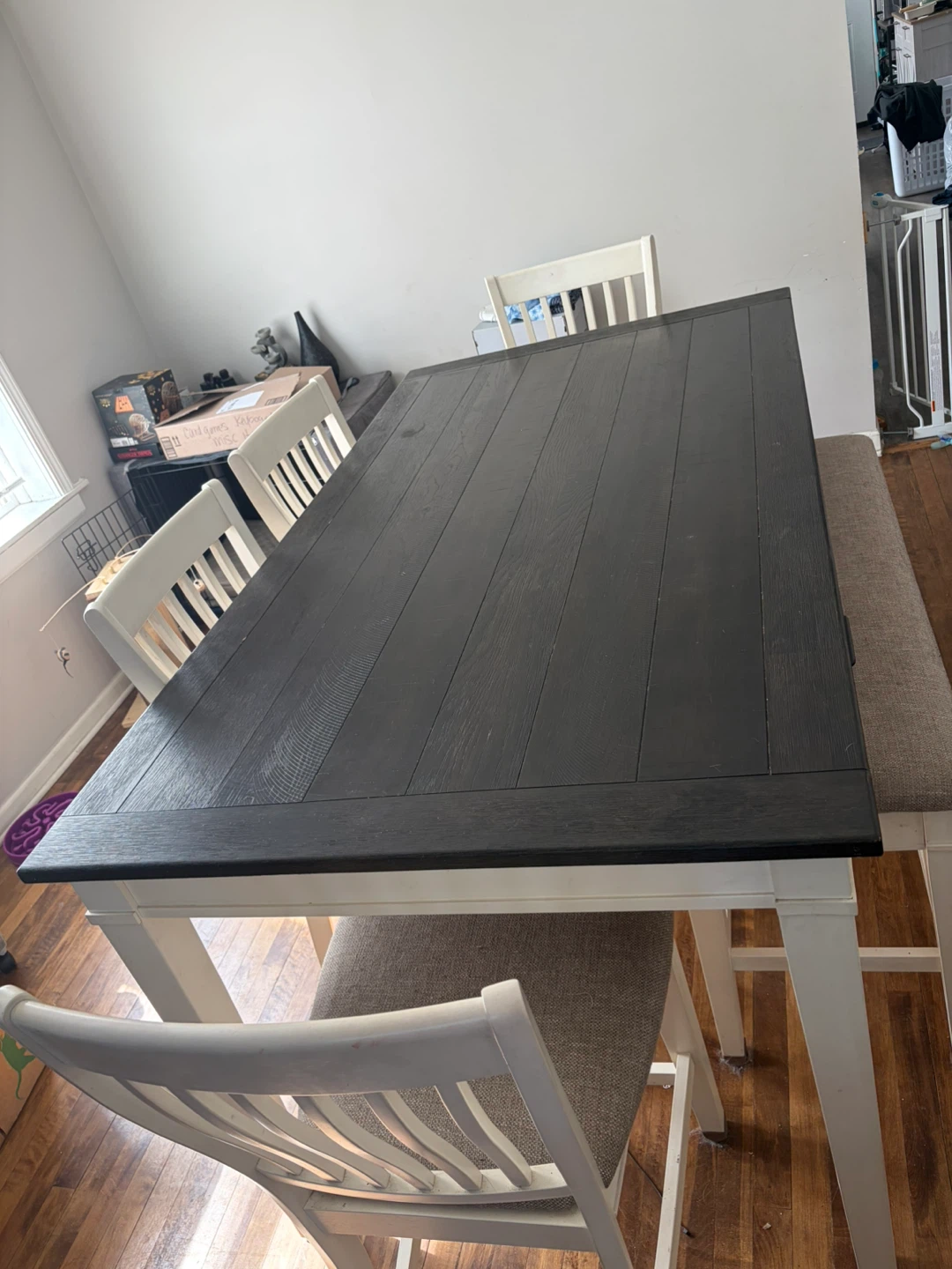 Dining Table Set with Chairs and Bench - photo 2