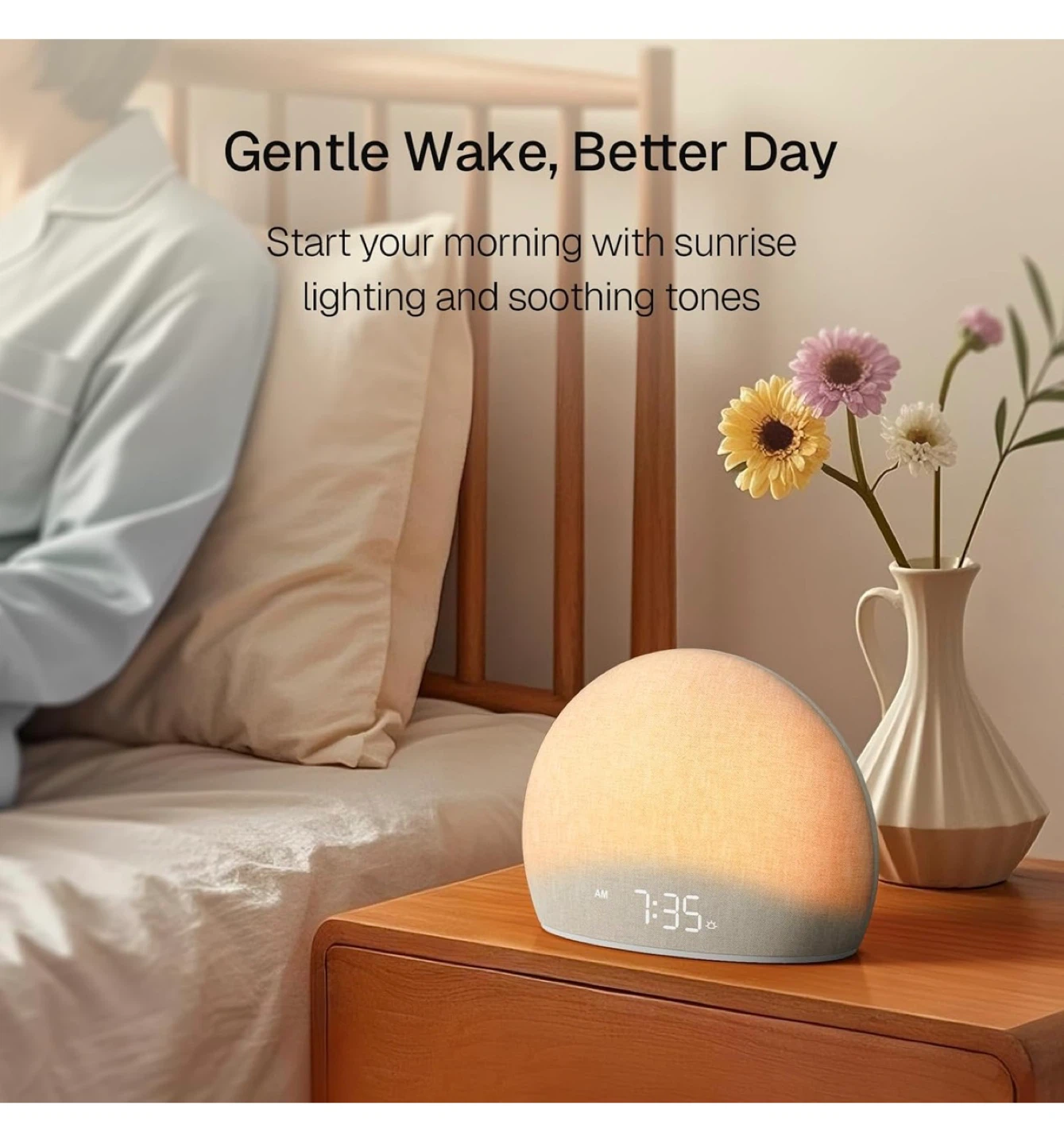 New Sunrise Alarm Clock with FM Radio and Bluetooth Speaker - photo 3