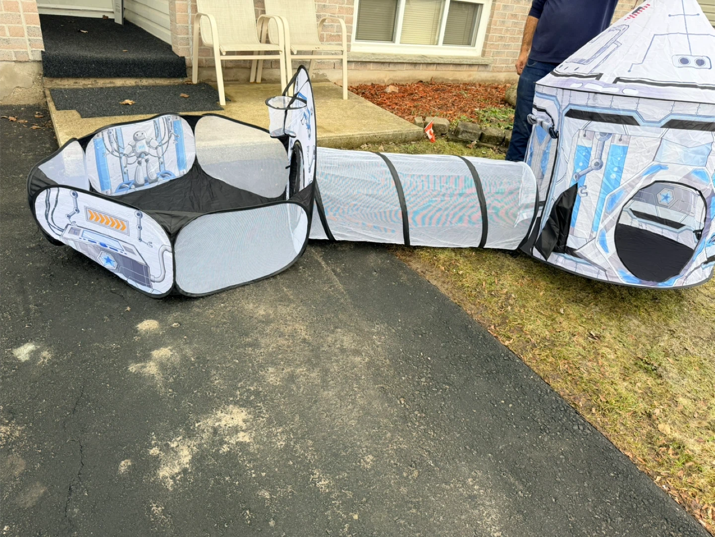 Kids Play Tent Set with Tunnel and Ball Pit