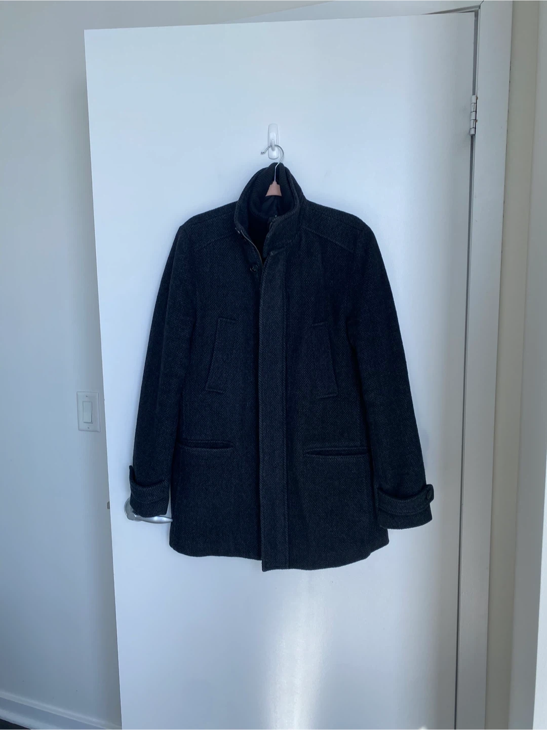 Men's RW&Co Grey Wool Coat - size XS