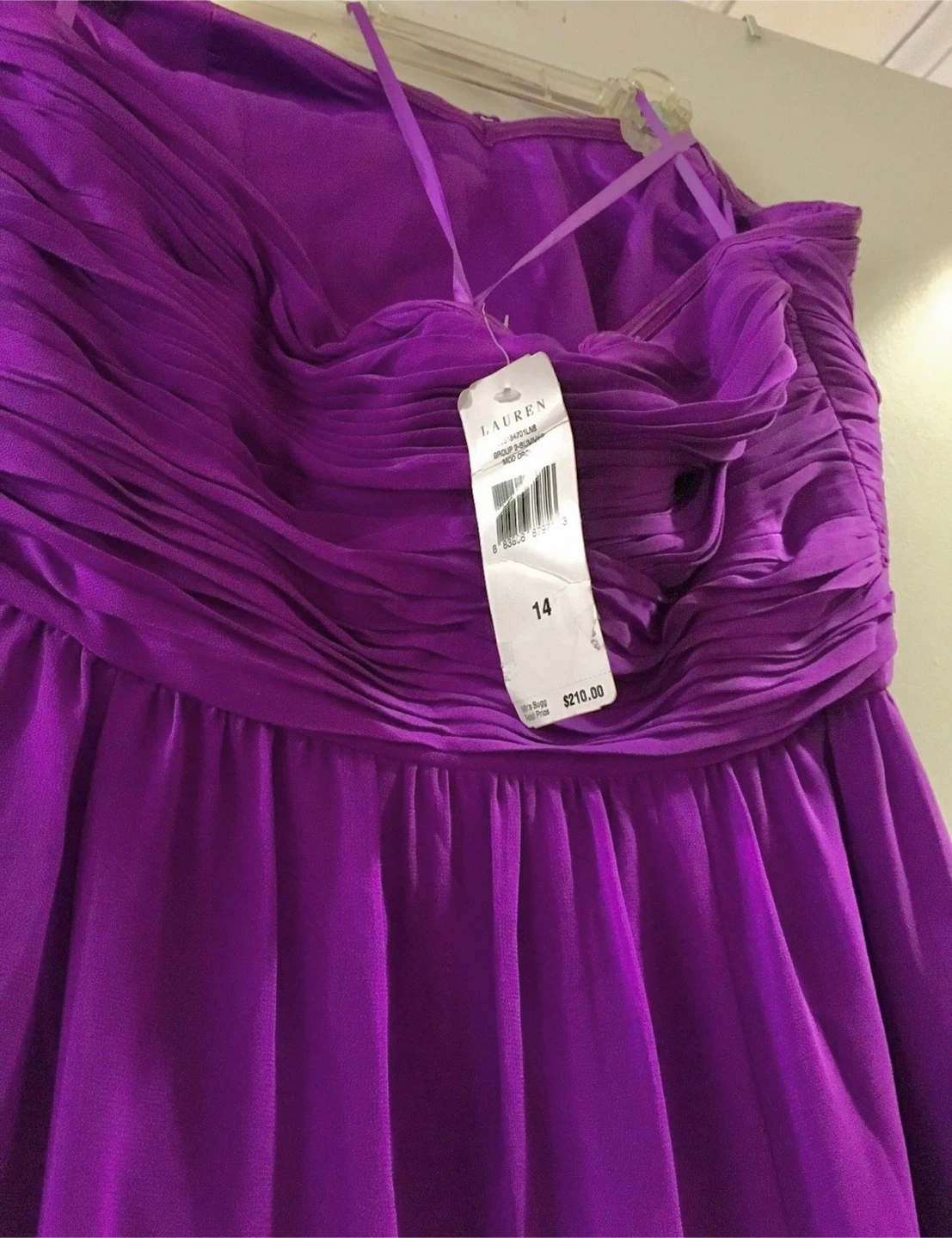 Lauren Ralph Lauren Evening Dress Size 14 Mod Orchid - photo 4