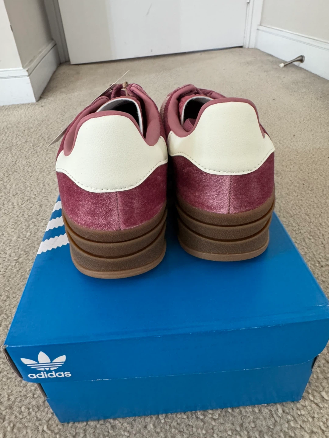 Adidas Gazelle Bold W Pink Velvet Shoes - photo 4