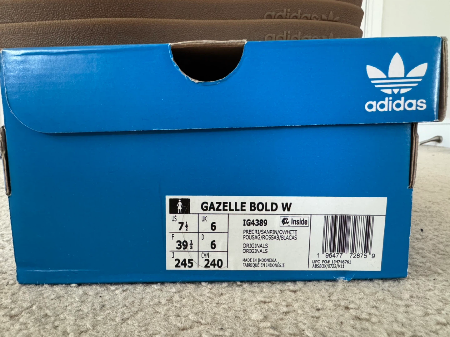 Adidas Gazelle Bold W Pink Velvet Shoes - photo 2