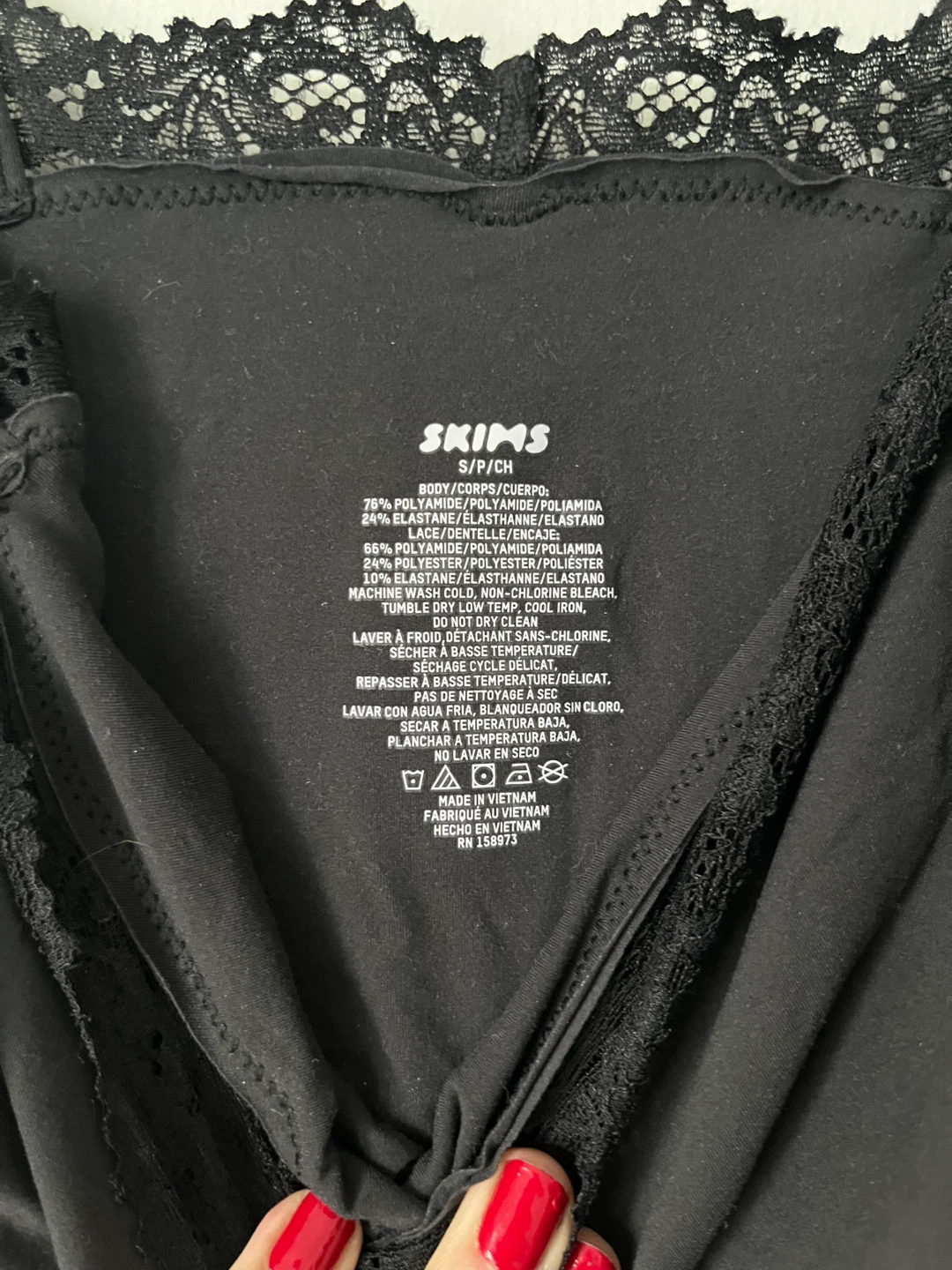 BRAND NEW SKIMS Black Lace Bodysuit S - photo 2