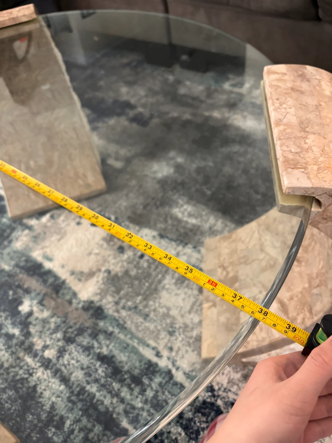 Vintage 1990s Magnussen Home Albany Stone table - photo 4