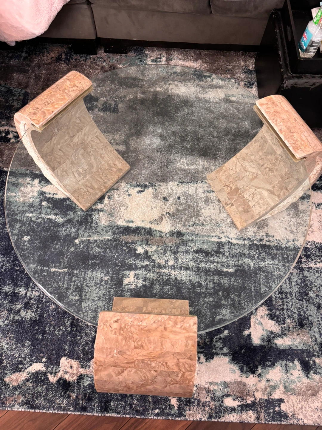 Vintage 1990s Magnussen Home Albany Stone table - photo 3