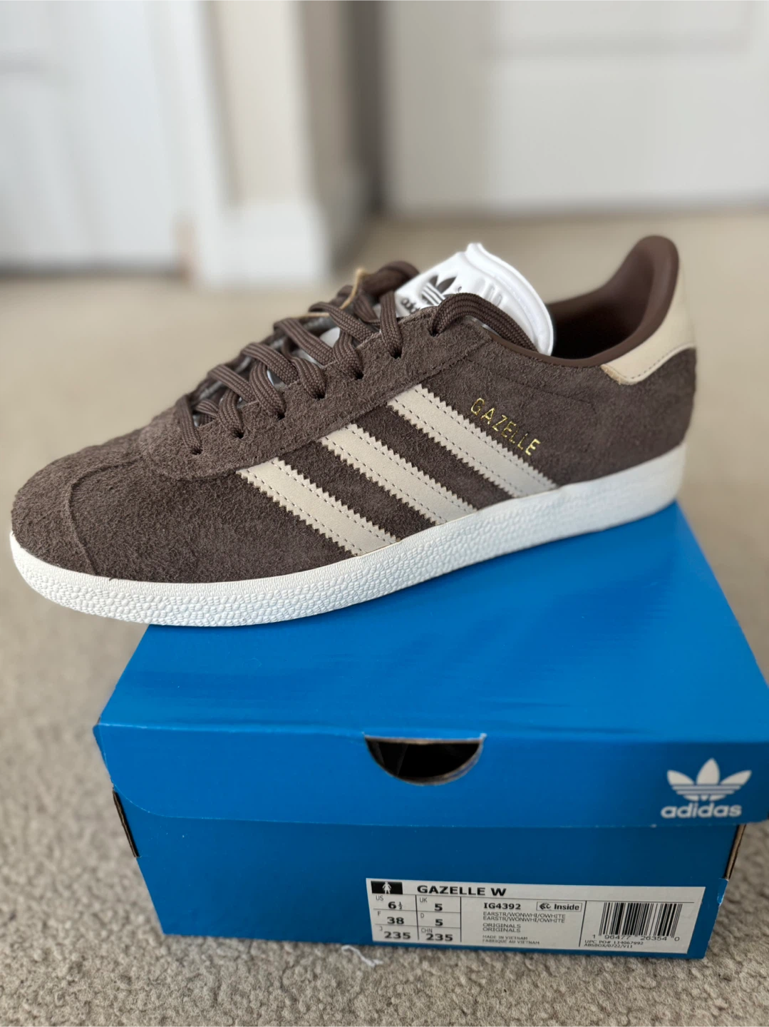 Adidas Gazelle - Earth Strata Wonder White Off White (Size 6.5) - photo 5