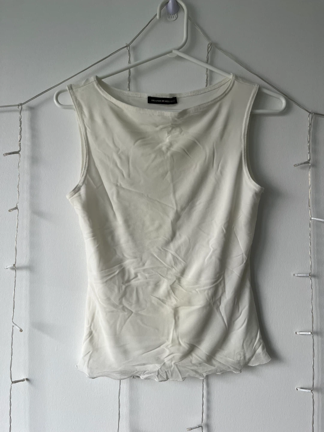 Brandy Melville White Double Lined Tank Top