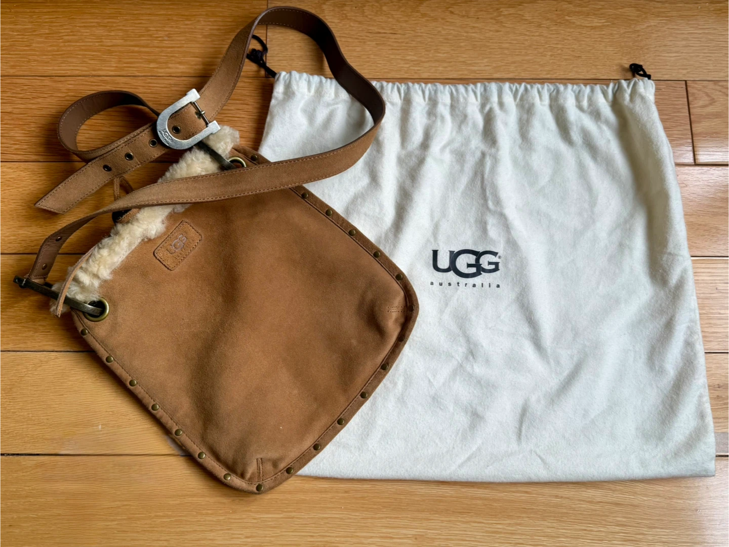 UGG Suede Shoulder and Crossbody  Bag