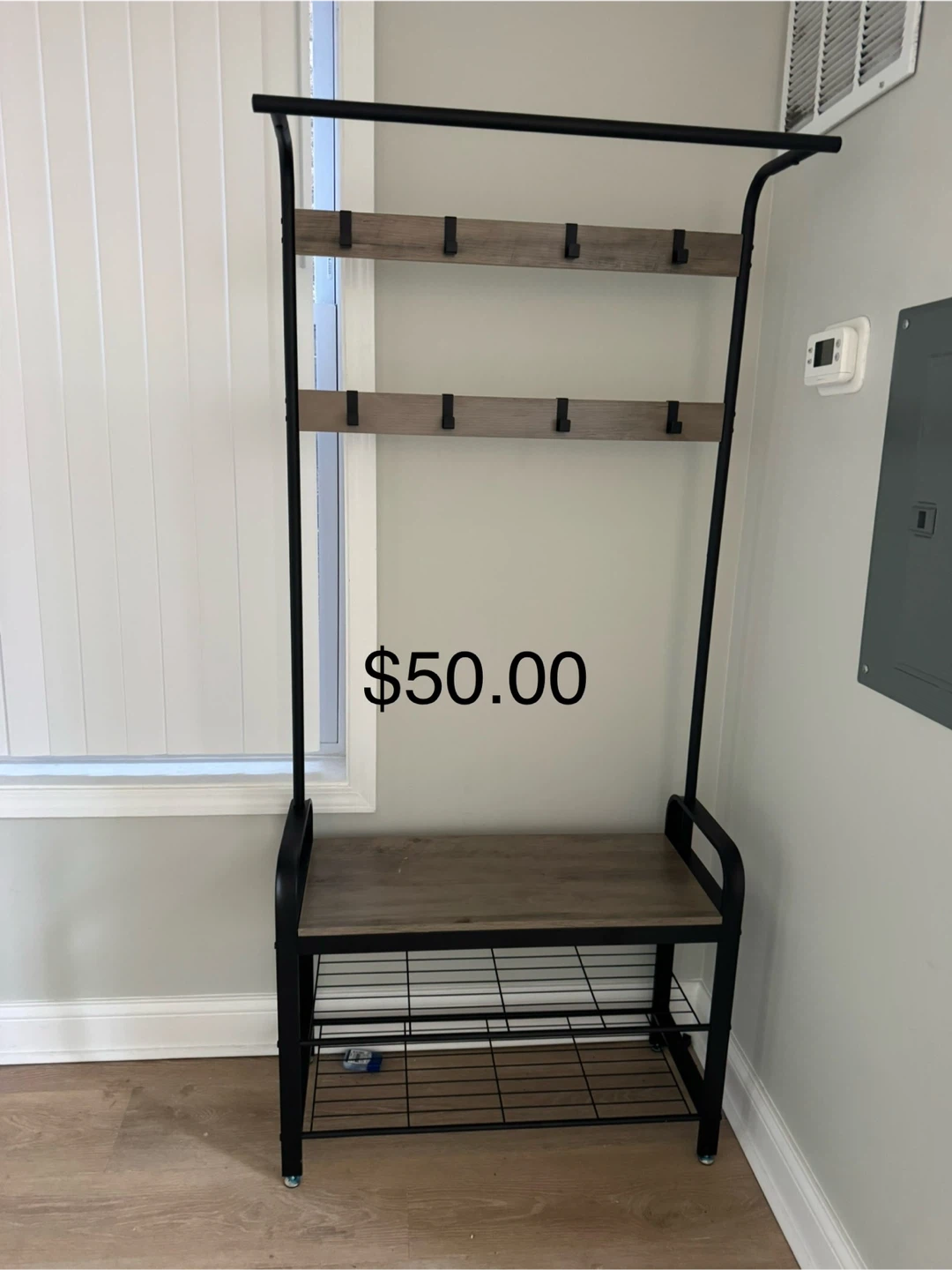Hall Tree with Bench and Shoe Rack