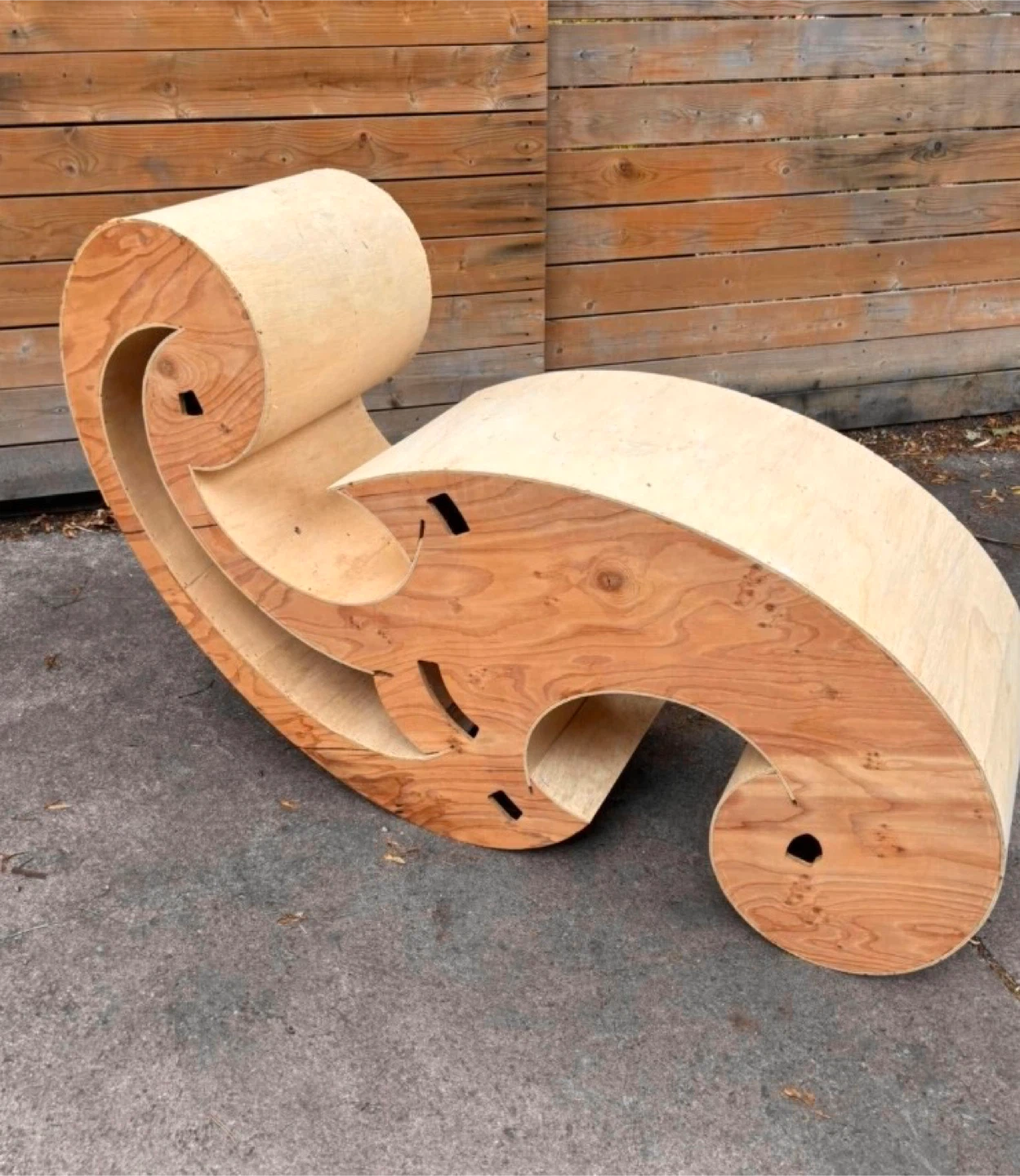 Unique Wood Sculpture Chair/Lounger w/Delivery