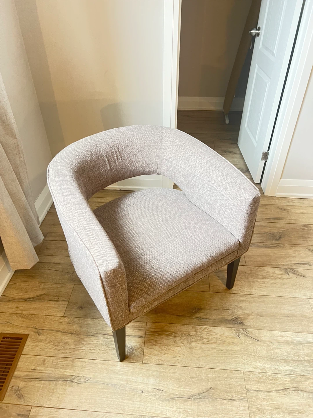 Grey Upholstered Accent Chair