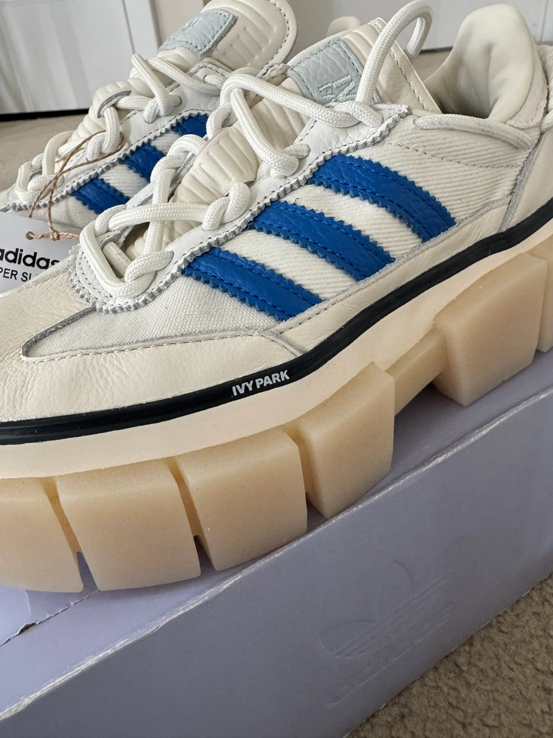 Adidas Ivy Park Sleek Super - Blue White (Women’s Size 5) - photo 3